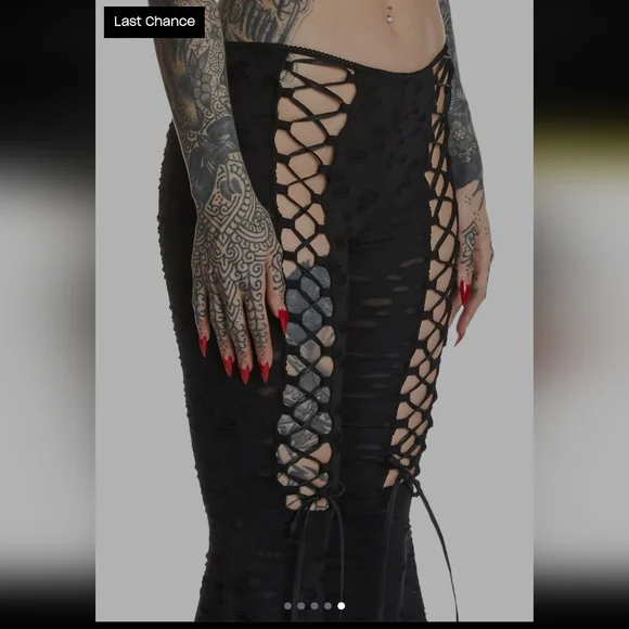 Dolls Kill Flare Pants - Picture 6 of 12